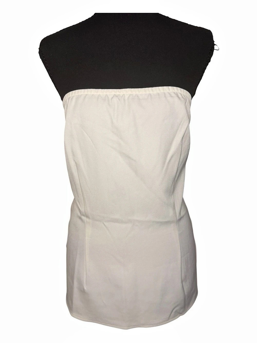 PrettyLittleThing Tall White Seam Detail Bandeau Woven Top Crop Top XL